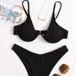 NWOT SHEIN Black Bikini Top